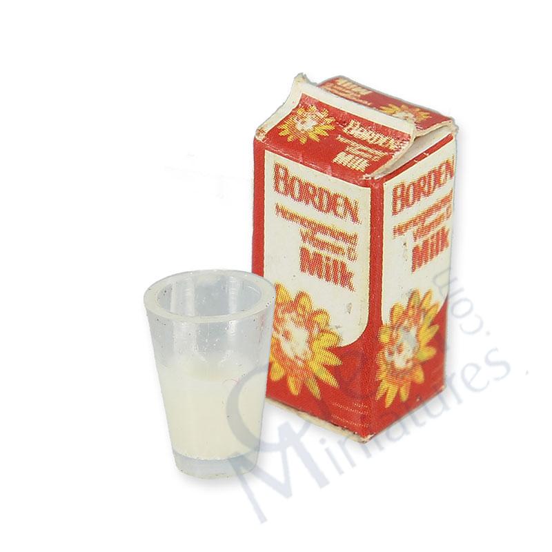 Milk bottle with glass