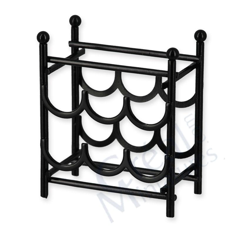 Wine rack for 6 bolltes black