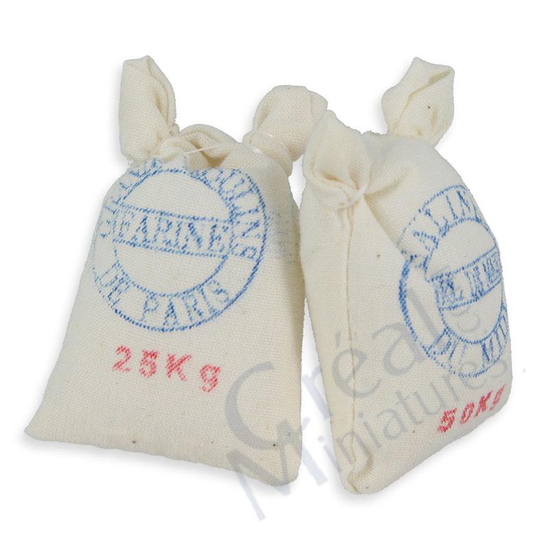 Sac de farine et sac de sel en tissus