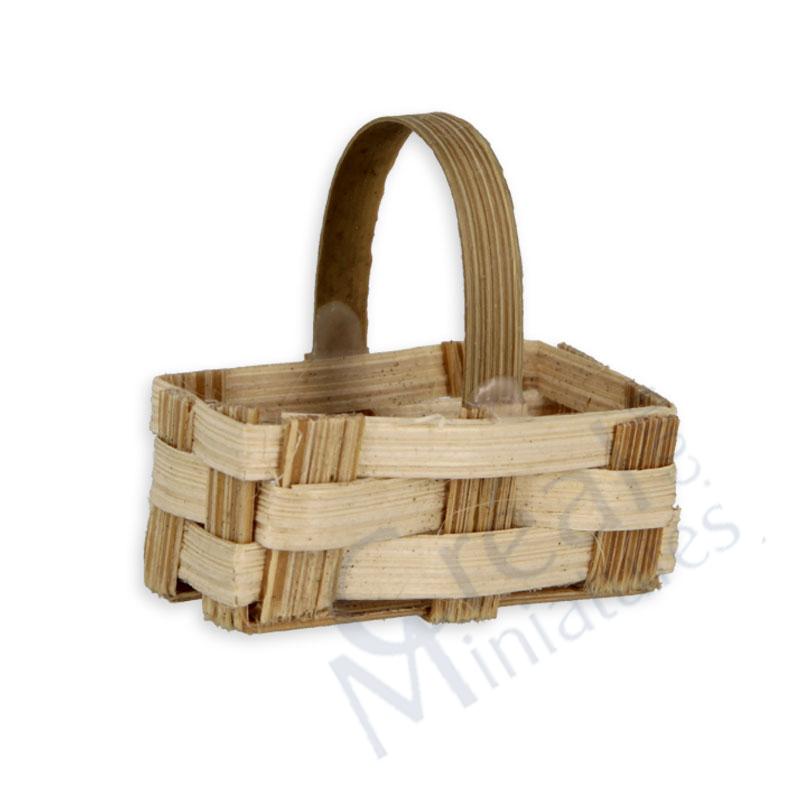 Small recangular basket w/handle