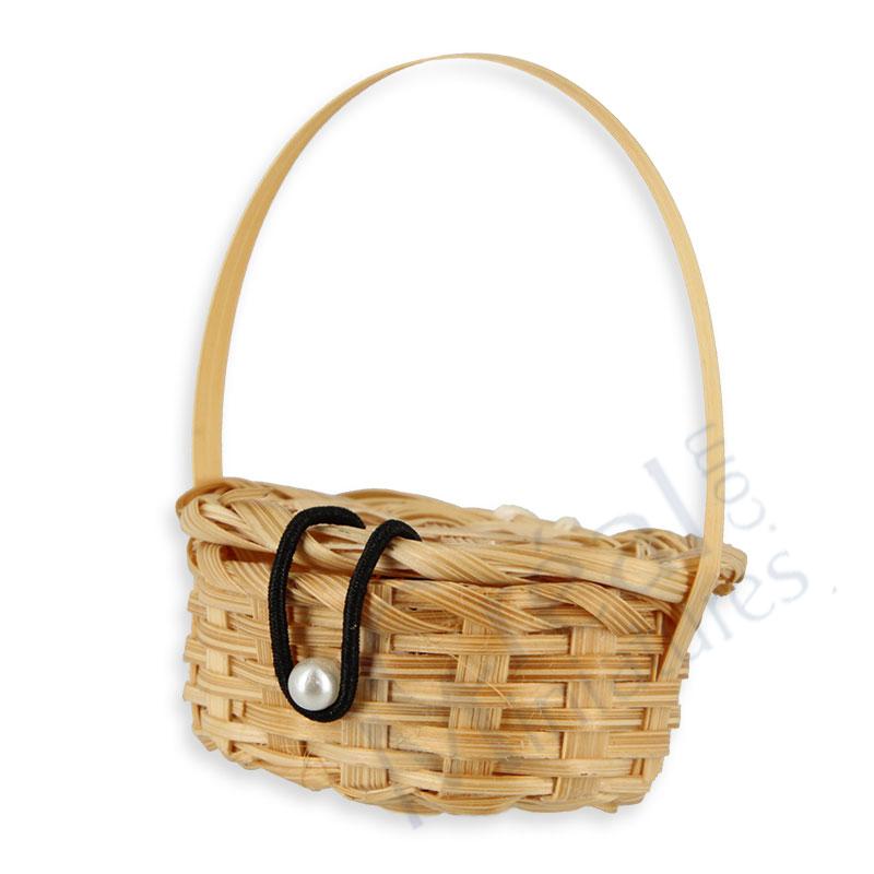 Bamboo basket w/lid