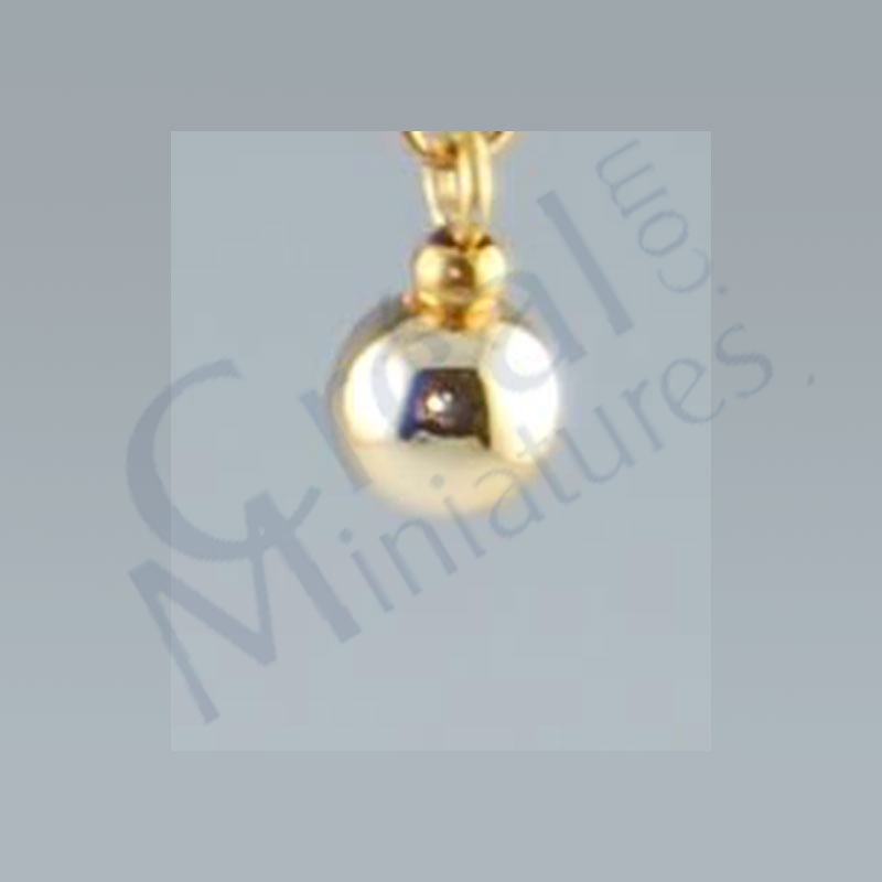 5 Christbaumkugeln gold
