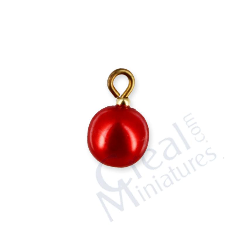 5 Christbaumkugeln gross rot