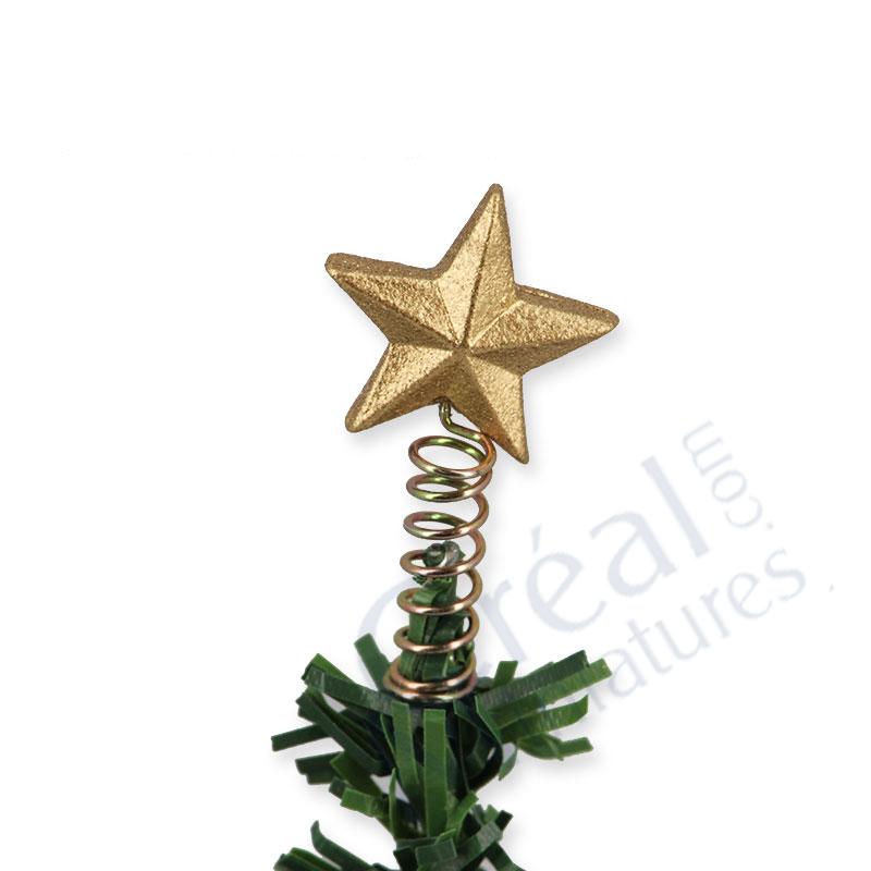 Fir tree top star gold