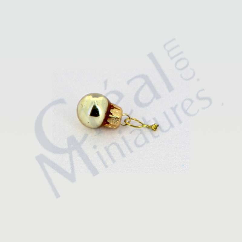 6 X'mas glass ball hanging gold
