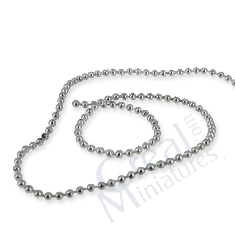 Garland of silver pearls   1m