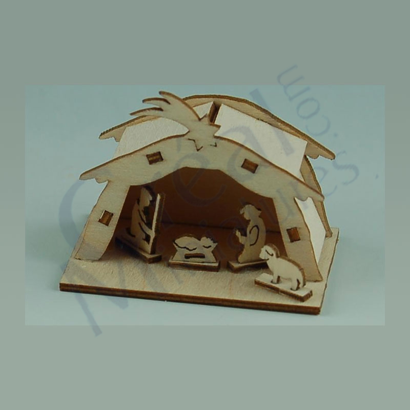 Mini-crèche bois