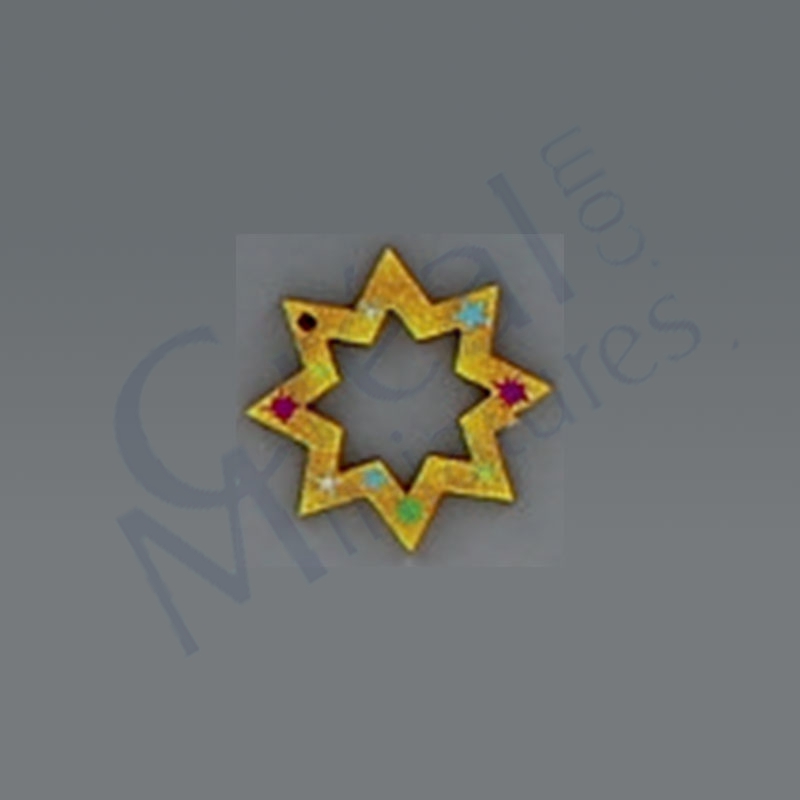 Mini item wood open star