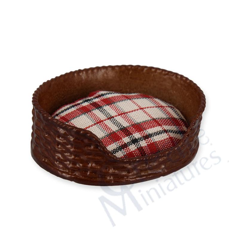 Dog bed, blue/red mattress