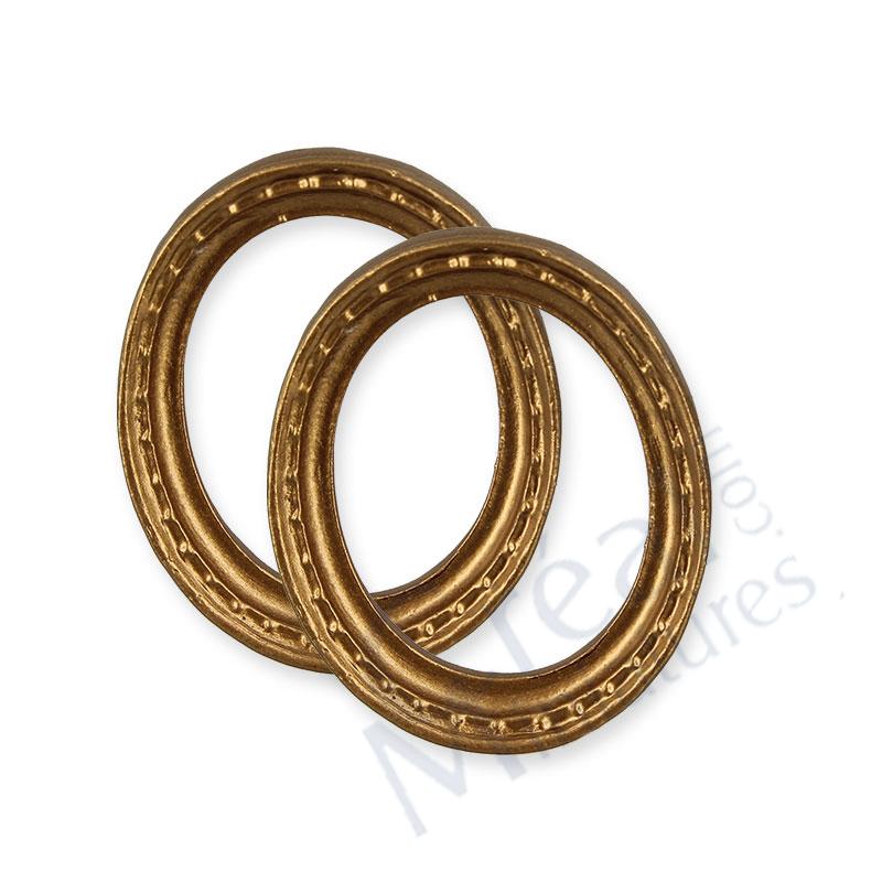 2 Rahmen oval gold