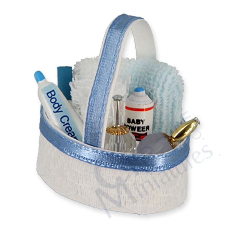Nécessaire de bébé bleu pour le bain