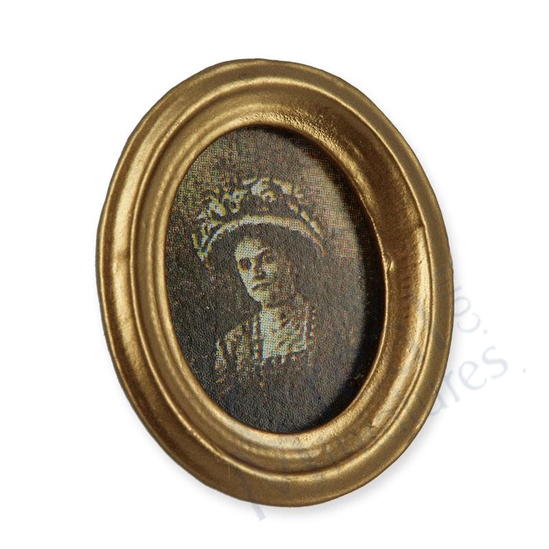 Framed portrait -oval  (lady)