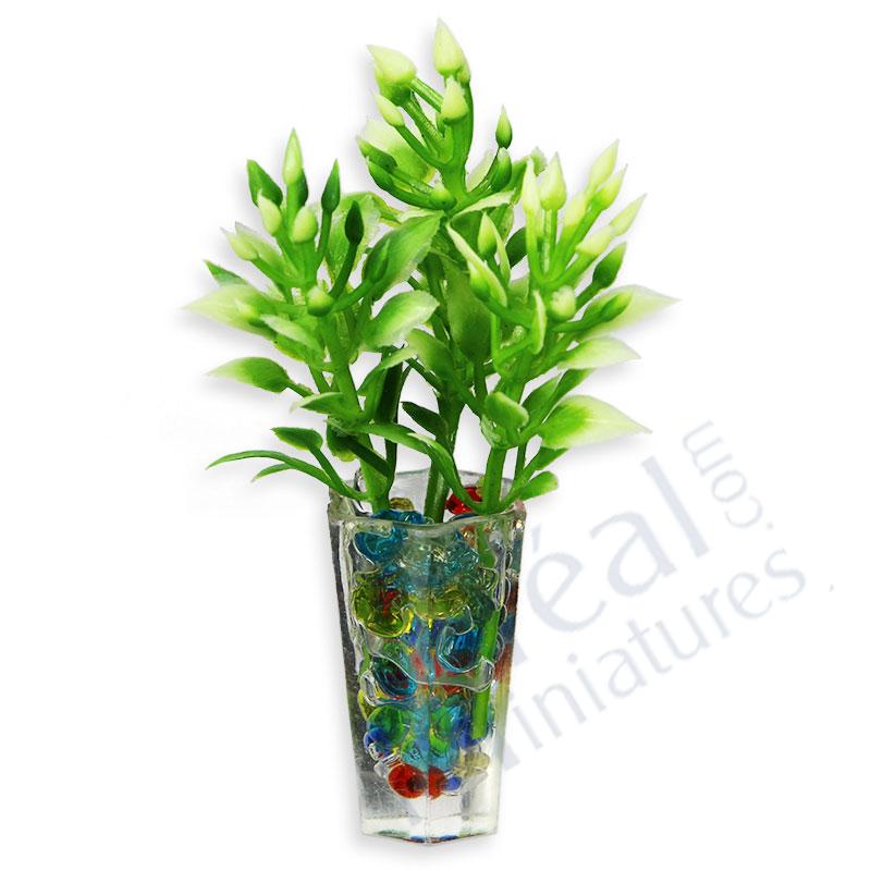 Floral bouquet in a colourful vase