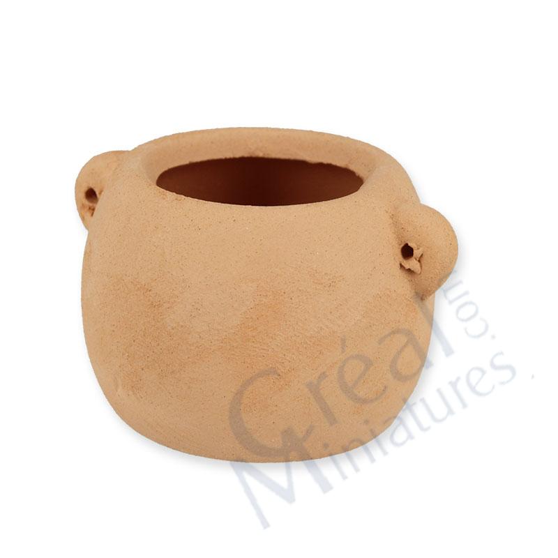 Grand pot en terre cuite bas