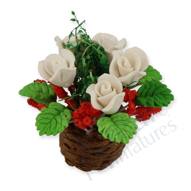 Small flower pot red/white/green