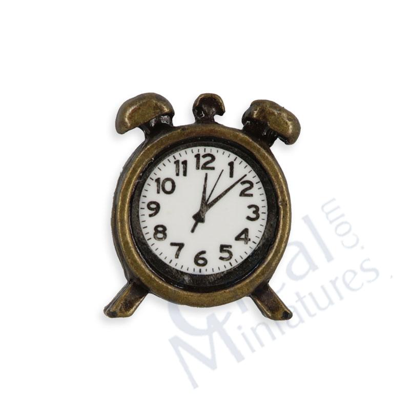 Alarme clock antiq brass