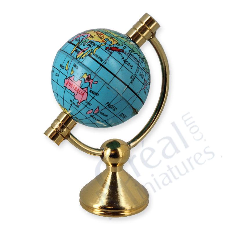 Brass map of world