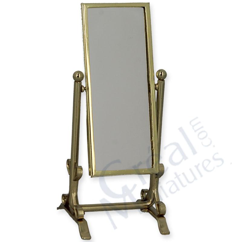 Rectangle mirror brass