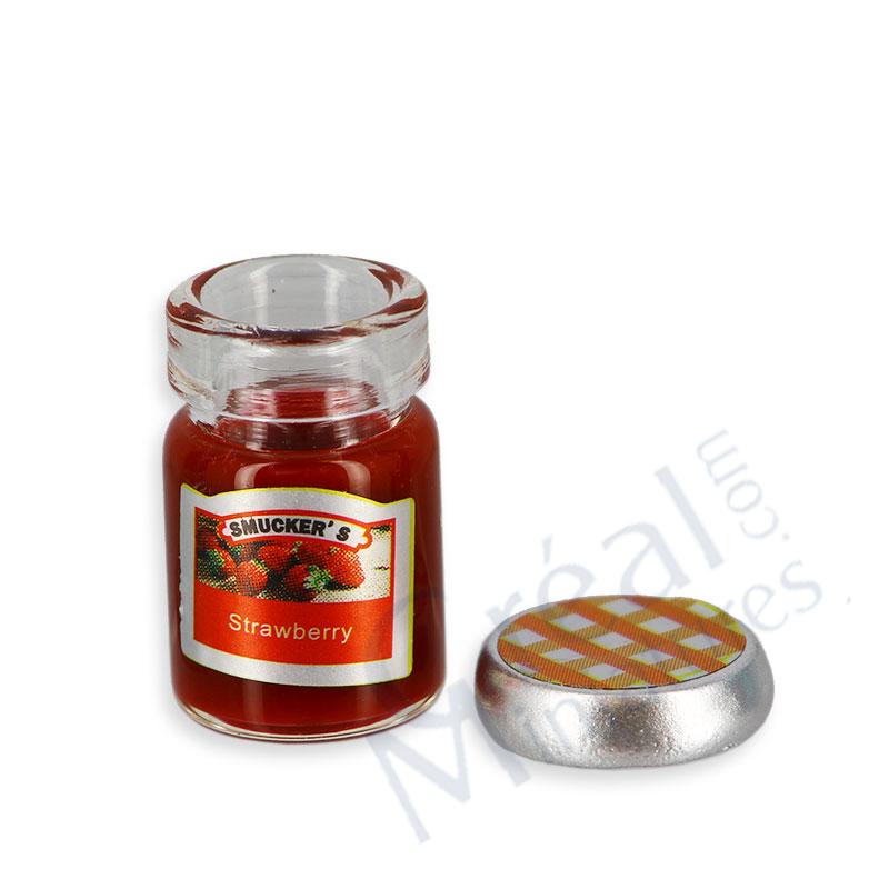 Marmeladenglas Himbeeren mit Deckel