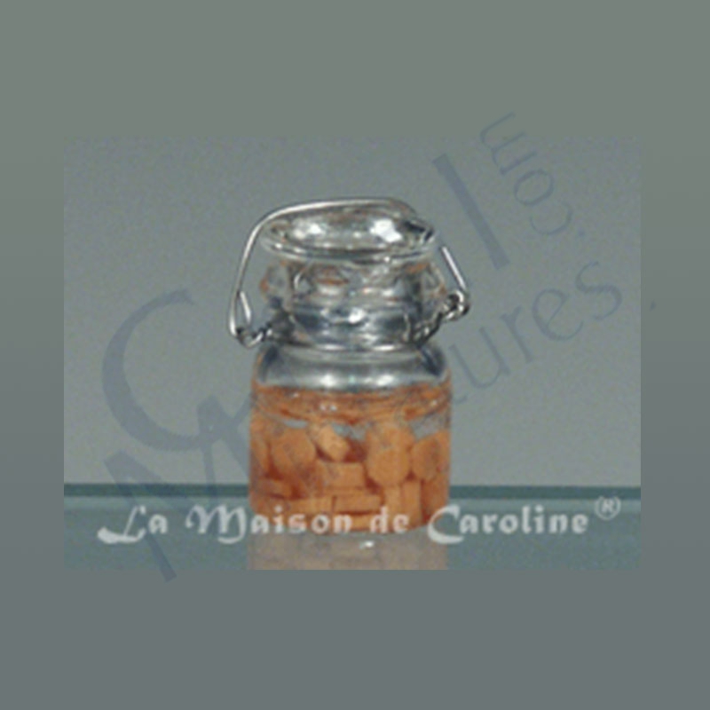 Glass pickles carots
