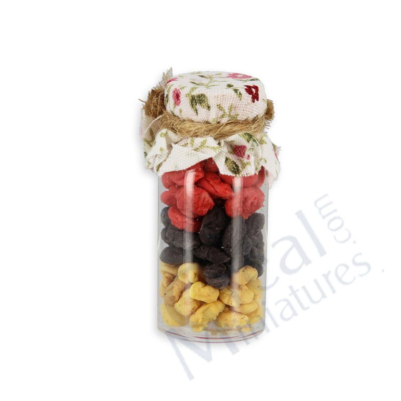 Jar of preserved fruit
