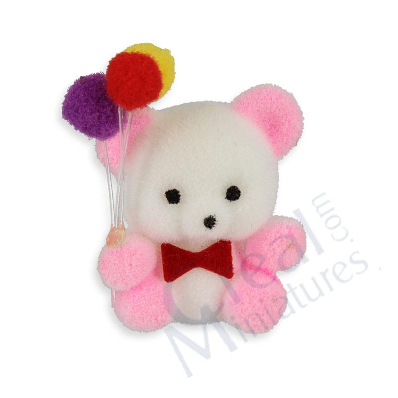 Pink bear w/3 ballons