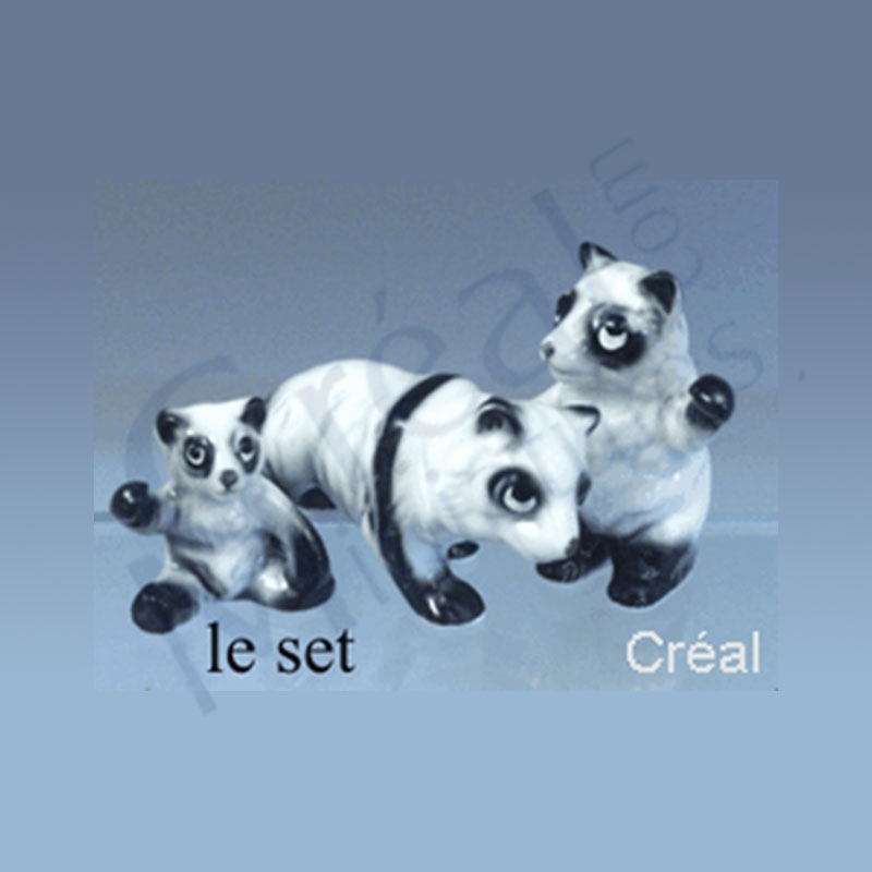 3 Pc. Family Bone China set: Panda