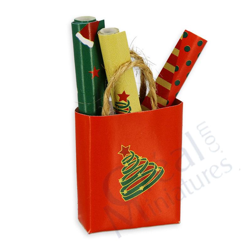 Sac cadeau Noël avec papiers cadeaux