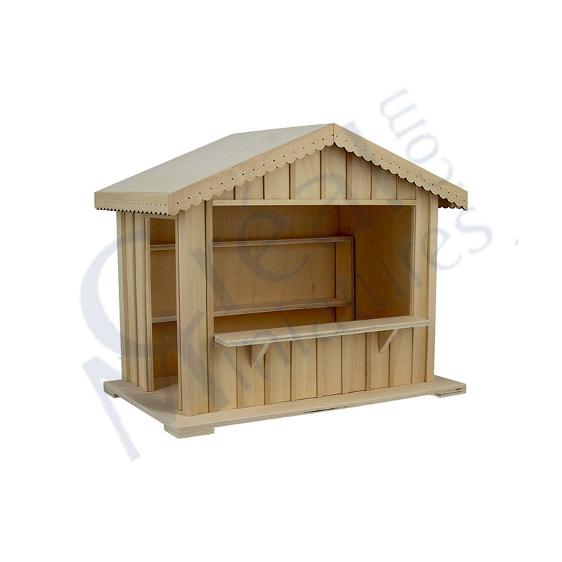 Christmas dollhouse barewood