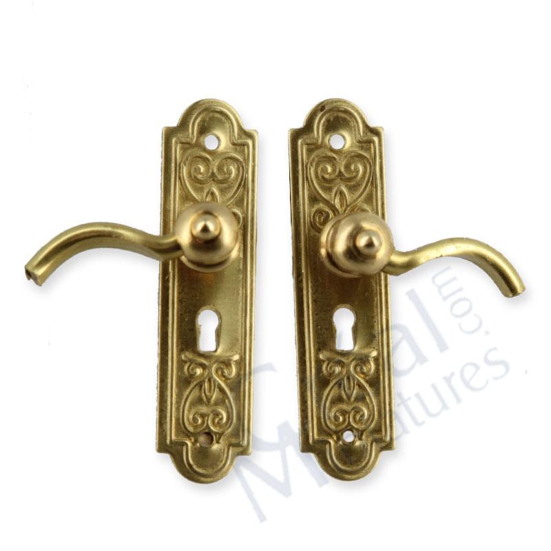 Door handle with plate Set/2, L+R
