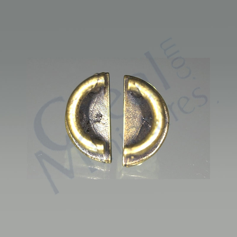 2 Schubladengriffe halbrund