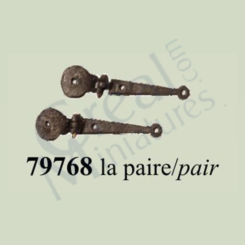 2  Shutter hinges black iron