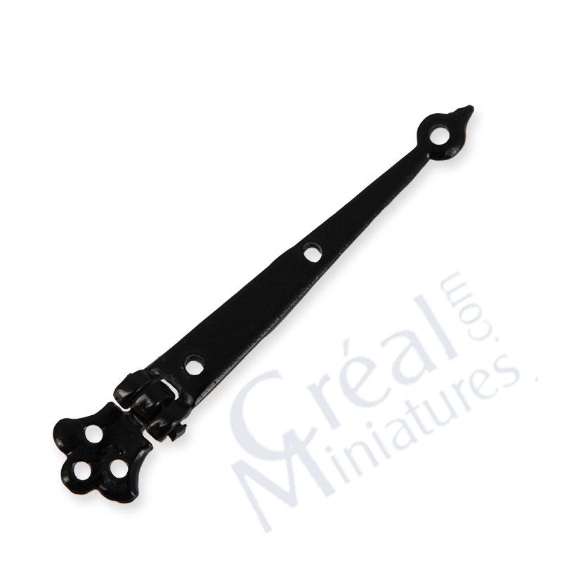 2 Hinges black iron