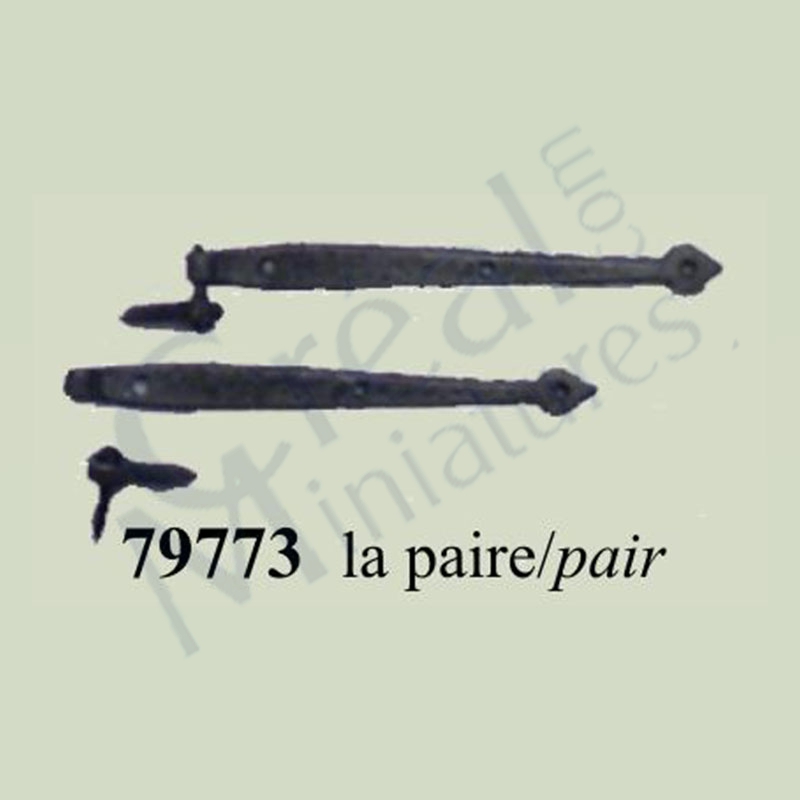 2 Door hinges black iron