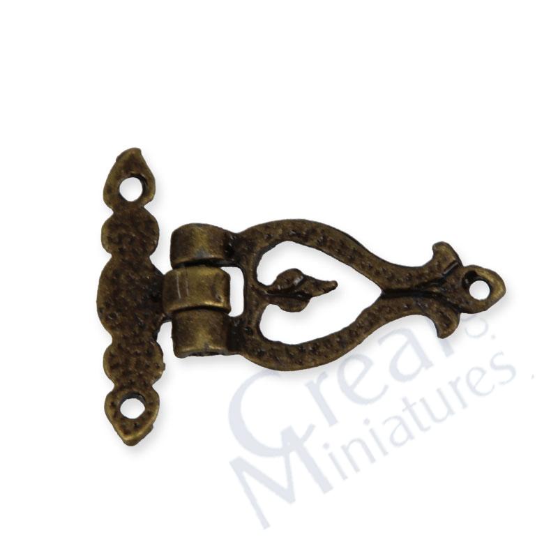 Hinge, antiq brass