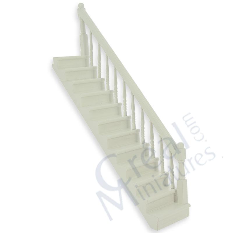 Escalier rampe à droite, blanc