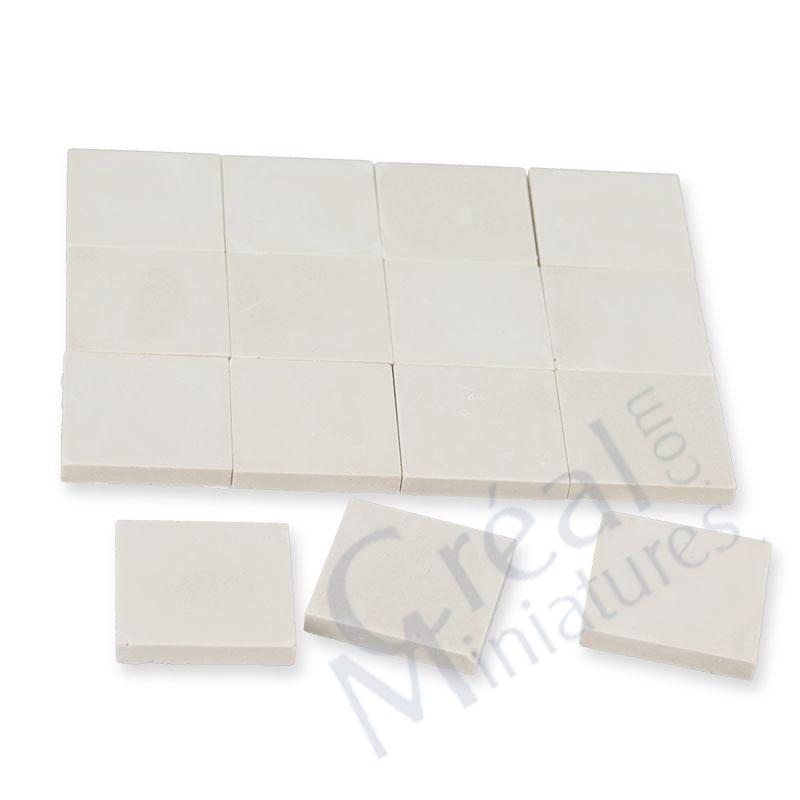 Stone floor white 19x19mm, 36 pc