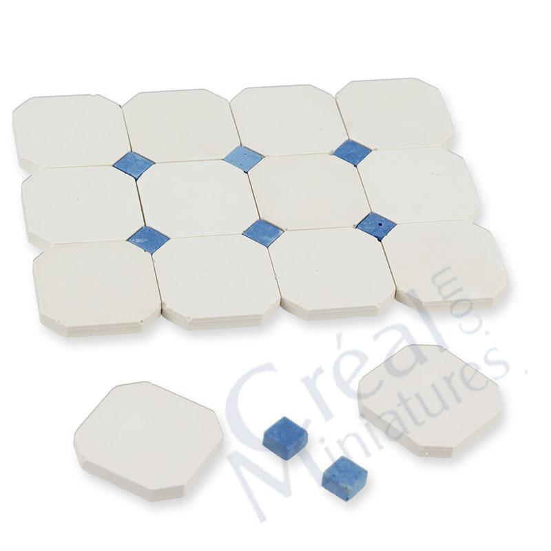 Carrelage cabochons bleu 19x19mm,50pcs