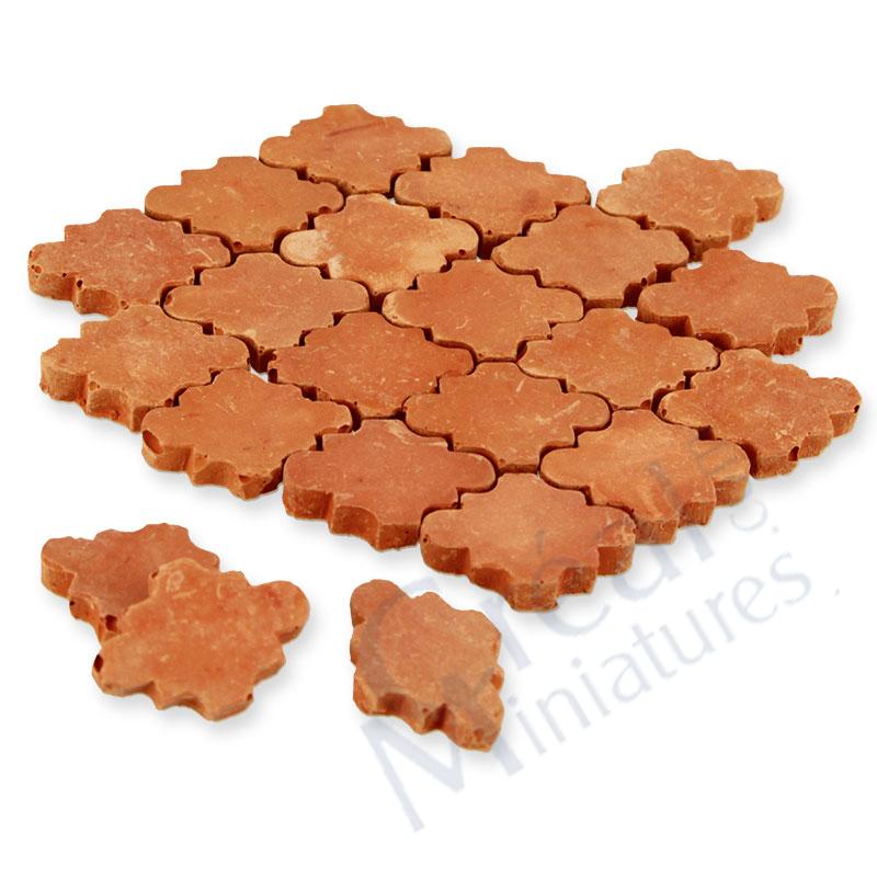 Tomette trefle Provence 14x19mm, 72pcs