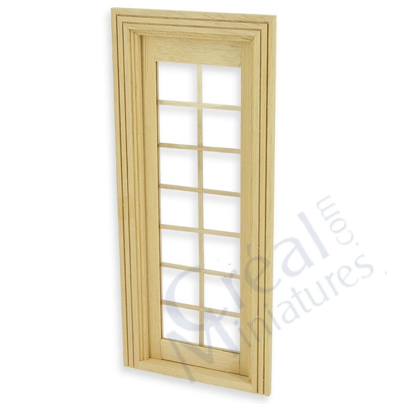 Single french door w/mullion, bare wood