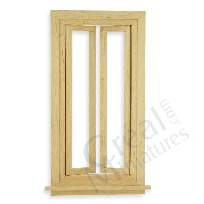 Large working window bare wood
