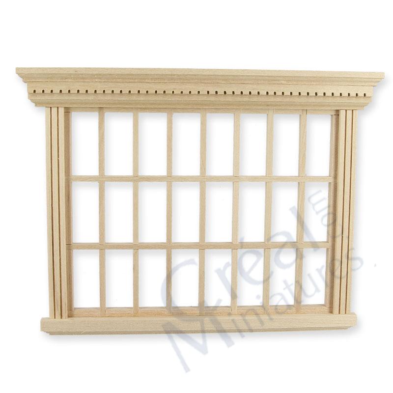 Grande fenêtre 24 carreaux non verni