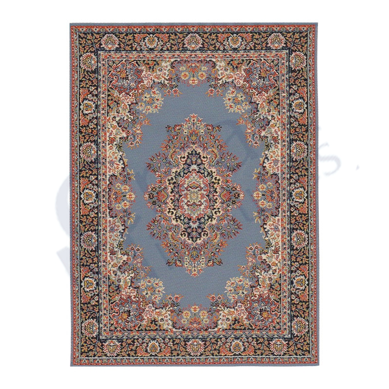Tapis tissé Persan blau/rosé