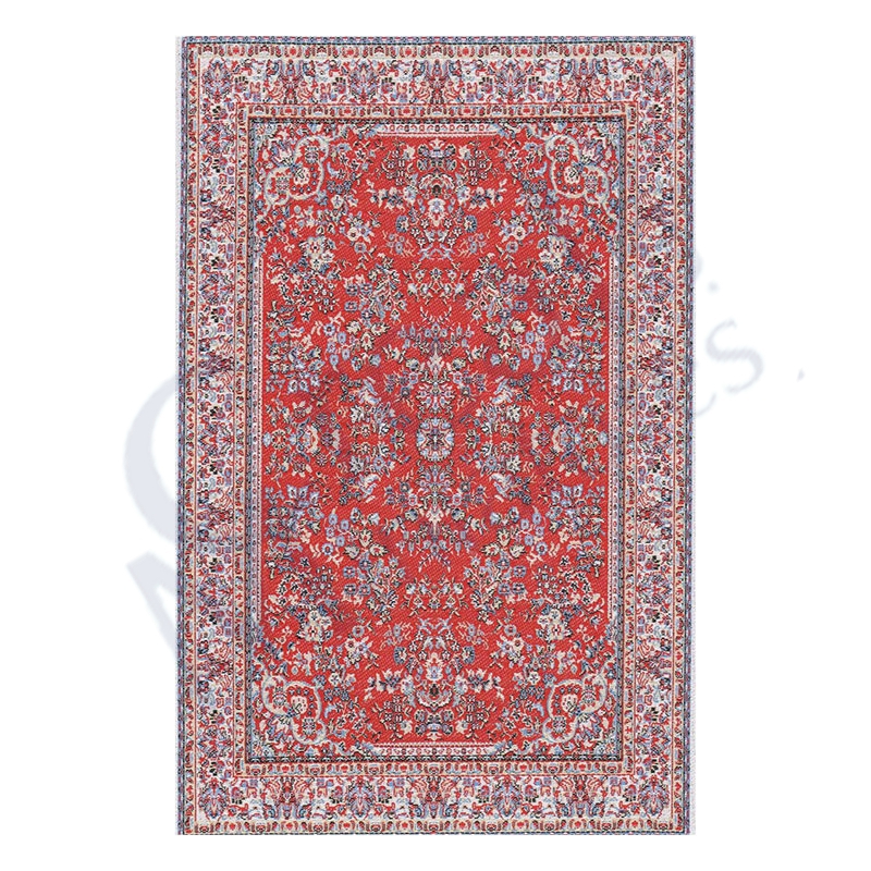 Tapis tissé Persan bleu/rouge