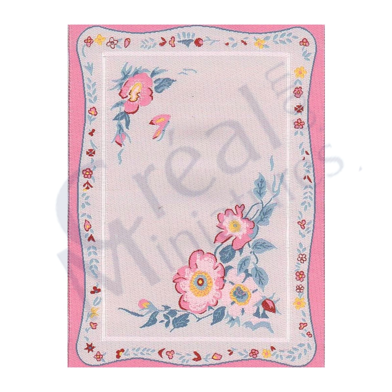 French style carpet pink flowers