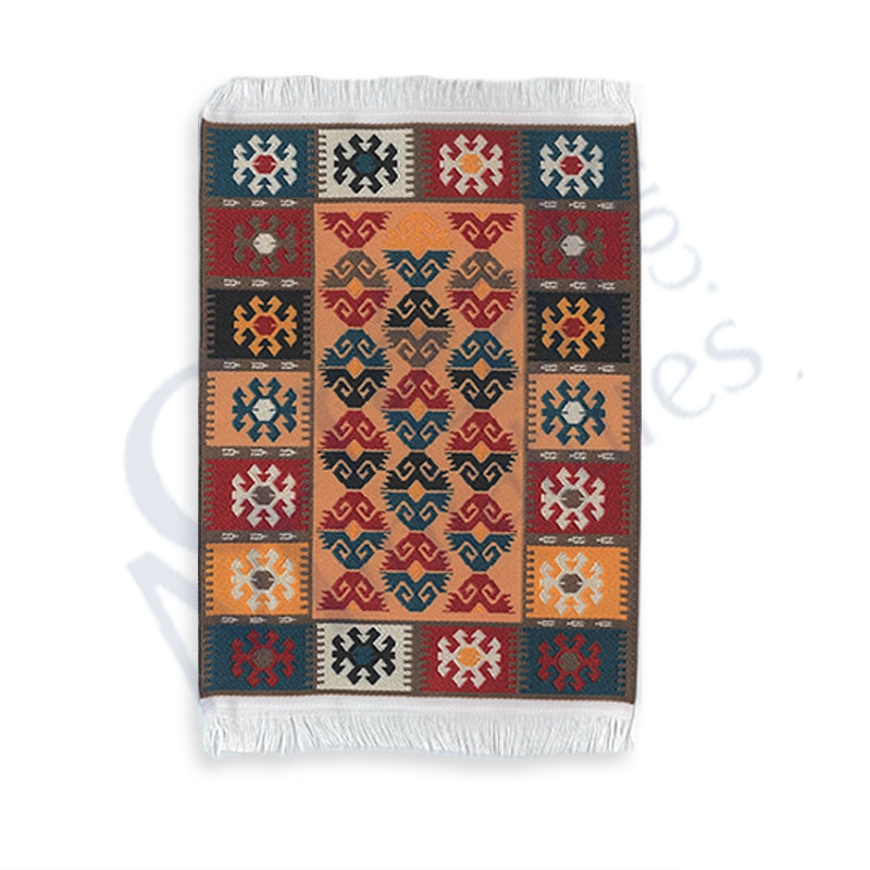 Tapis tissé motifs géométriques