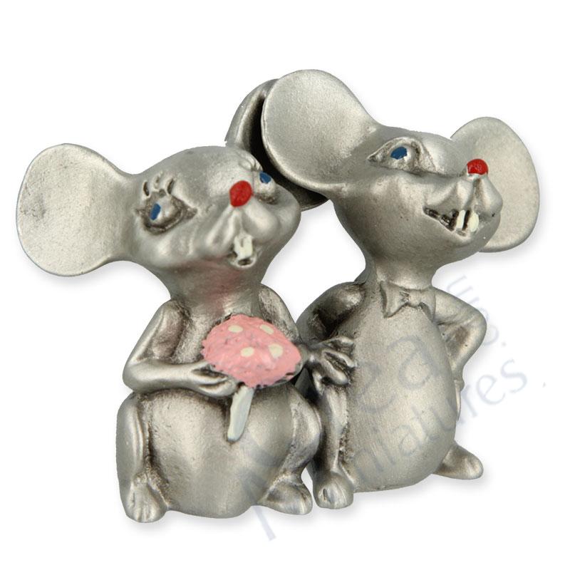 2 Mice, pewter