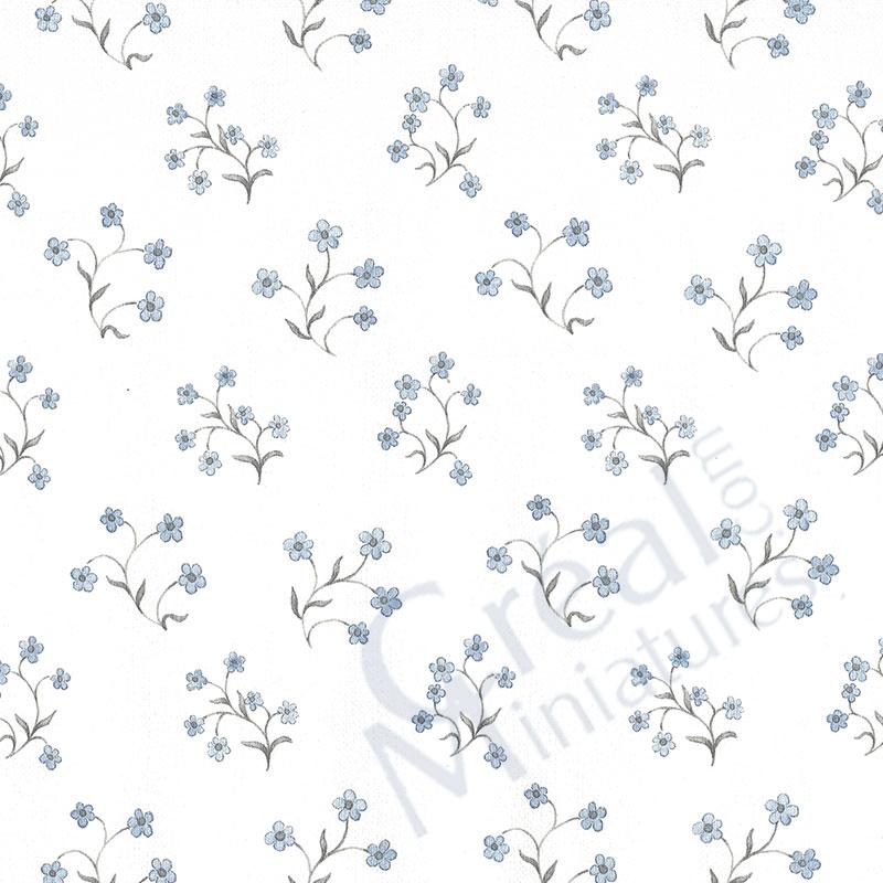 Wallpaper Blue leaves on white backgroun