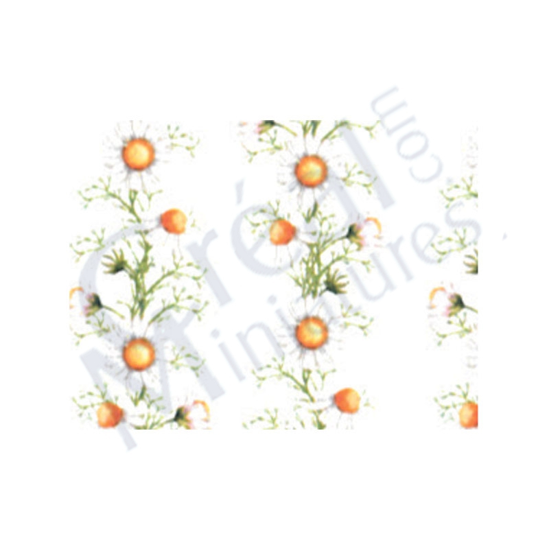 Papier peint imprimé marguerite