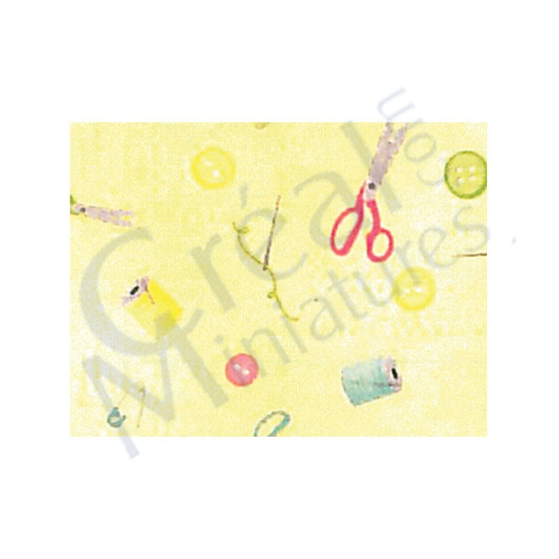 Wallpaper Sew perfect Notions Yellow